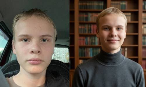 Before and after portrait 3